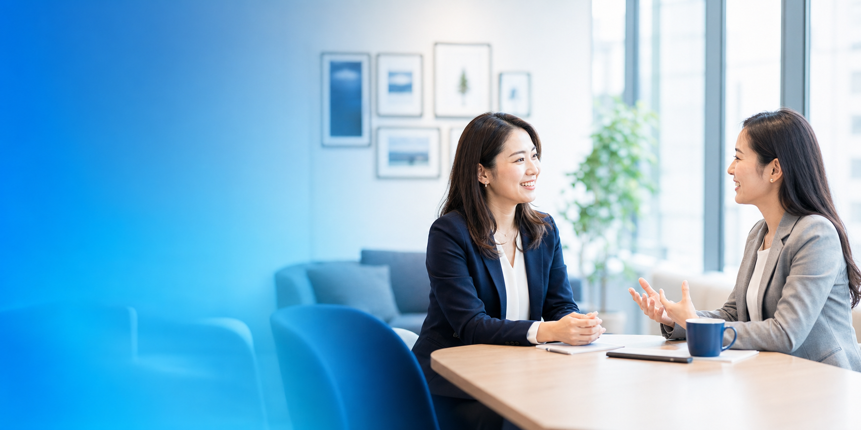 対談する社員
